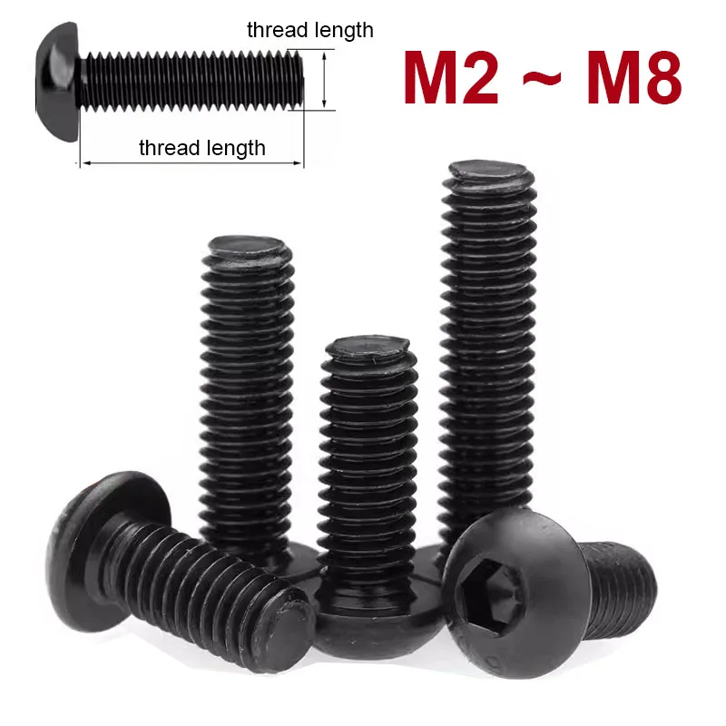 50pcs~5pcs M2 M2.5 M3 M4 M5 M6 M8 Grade 10.9 Alloy Steel Screws Hex Socket Round Head Cap Black Screw Furniture Fastener Bolt
50pcs~5pcs M2 M2.5 M3 M4 M5 M6 M8 Grade 10.9 Alloy Steel Screws Hex Socket Round Head Cap Black Screw Furniture Fastener Bolt