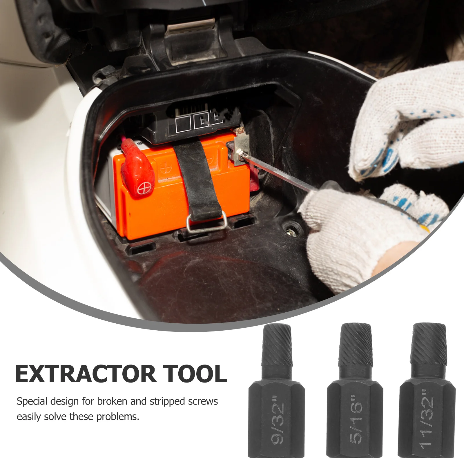 1Set Screw Extractor Heavy Duty Chrome-Vanadium Steel Stripped Bolt Remover Broken Screw Extractor Kit Hexagonal Grip
1Set Screw Extractor Heavy Duty Chrome-Vanadium Steel Stripped Bolt Remover Broken Screw Extractor Kit Hexagonal Grip