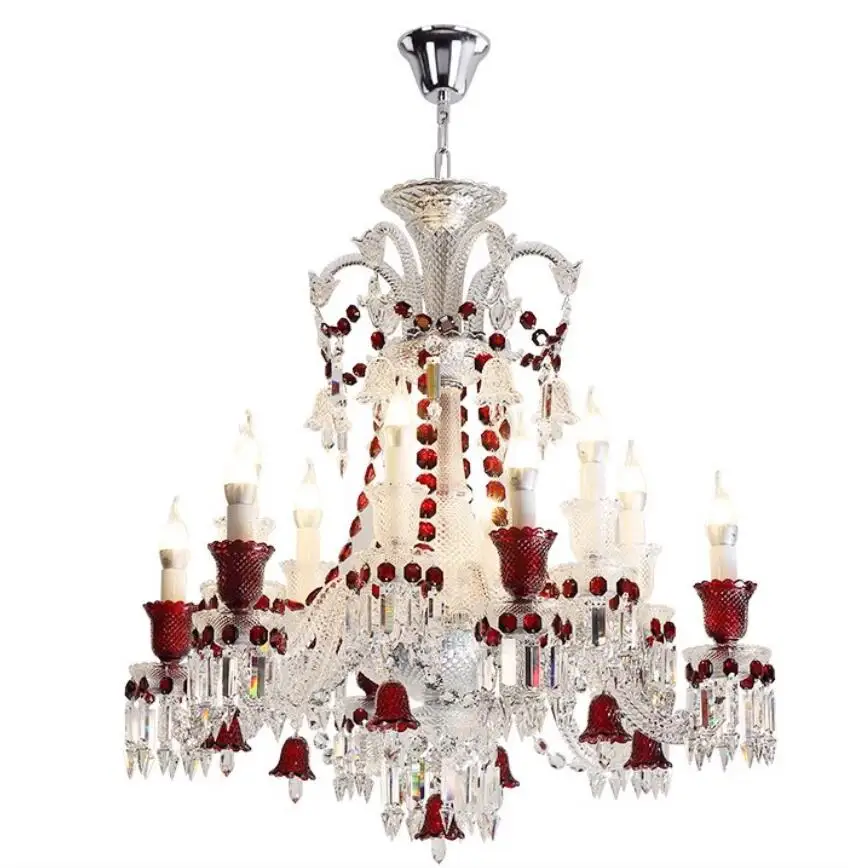 Living Room Bedroom Dining K9 Light 110v-220v Lighting Fixture Modern Crystal Chandelier Clear Red Color D65cm H72cm Candle Lamp
Living Room Bedroom Dining K9 Light 110v-220v Lighting Fixture Modern Crystal Chandelier Clear Red Color D65cm H72cm Candle Lamp