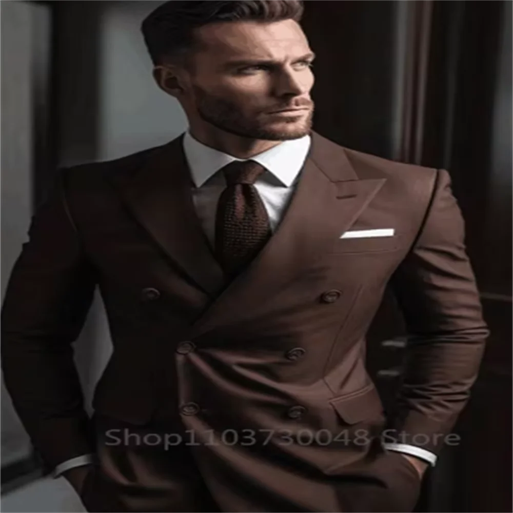 Men Suits Set Fashion New Men's Formal Business/Wedding Groom Suits Peak Lapel Double Breasted Blazer Trousers
Men Suits Set Fashion New Men's Formal Business/Wedding Groom Suits Peak Lapel Double Breasted Blazer Trousers
