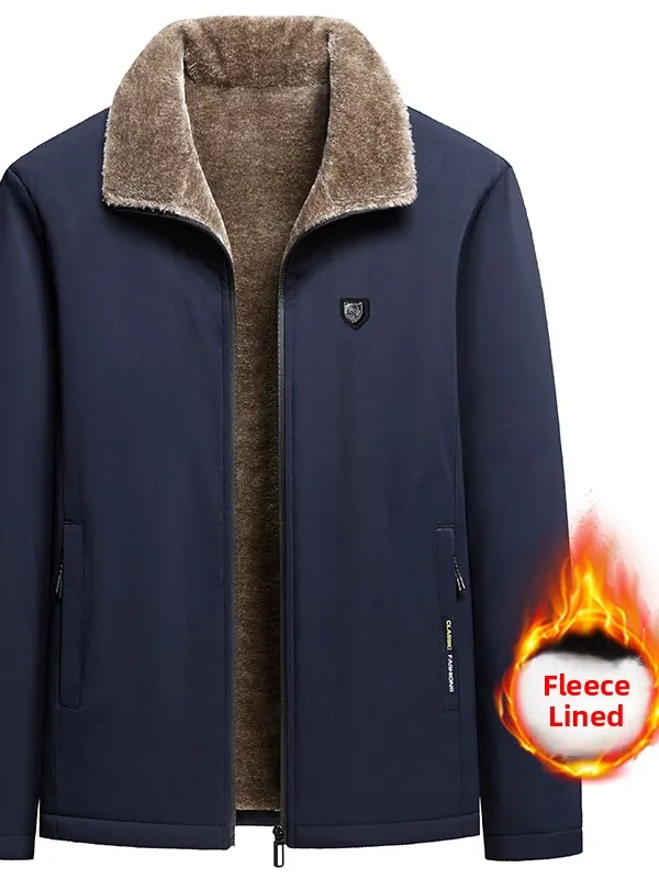 Men's Winter Thiened Fce Lined Cotton Jaet Lamb Velvet Collar Busin Casual Large Size Outerwear Warm Cozy Zipper Decor
Men's Winter Thiened Fce Lined Cotton Jaet Lamb Velvet Collar Busin Casual Large Size Outerwear Warm Cozy Zipper Decor