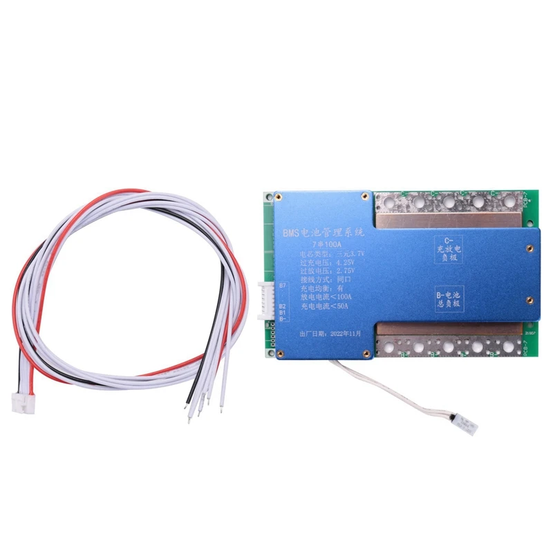 Hot Sale5x Bms 7S 24V 100A 18650 Lithium Battery Pack Board Bms Equalizer Pcb Temperature Protection Belt Line
Hot Sale5x Bms 7S 24V 100A 18650 Lithium Battery Pack Board Bms Equalizer Pcb Temperature Protection Belt Line