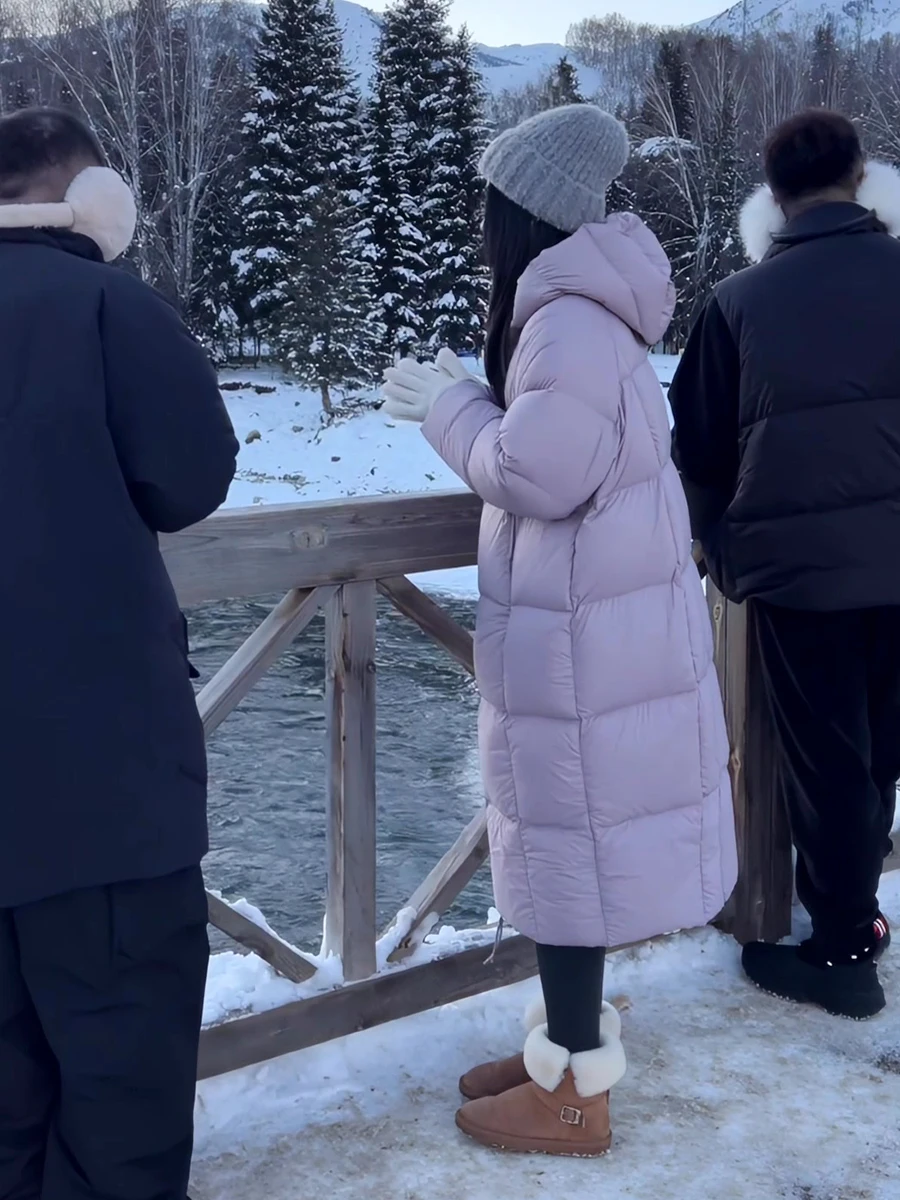 Women's Mid-Length down Jacket Pure Color Warmth Winter Coat 90 White Duck Feather Thickened Korean Style Commute Wind
Women's Mid-Length down Jacket Pure Color Warmth Winter Coat 90 White Duck Feather Thickened Korean Style Commute Wind
