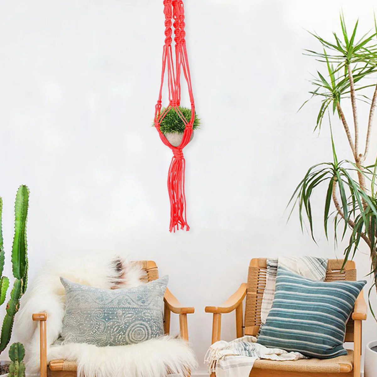 1Pcs Hanging Basket Net Cotton Durable Hand Knitting Flowerpot Holder for Indoor Outdoor Balcony Garden Planter Decoration
1Pcs Hanging Basket Net Cotton Durable Hand Knitting Flowerpot Holder for Indoor Outdoor Balcony Garden Planter Decoration