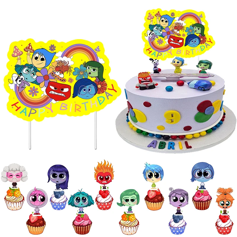 Внутри топперы для торта, мультяшная аниме-обертка для кексов, детский топпер для вечерние торта для детей, декор на день рождения, украшение для детского душа 
Внутри топперы для торта, мультяшная аниме-обертка для кексов, детский топпер для вечерние торта для детей, декор на день рождения, украшение для детского душа
