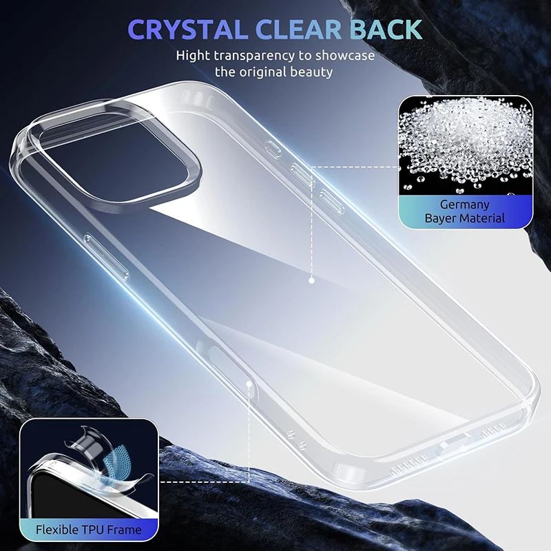 Ultra Thin Transparent Silicone Case for iPhone 16E 16 15 14 Plus 13 12 Mini 11 Pro Max Shockproof Phone Protective Back Cover
Ultra Thin Transparent Silicone Case for iPhone 16E 16 15 14 Plus 13 12 Mini 11 Pro Max Shockproof Phone Protective Back Cover