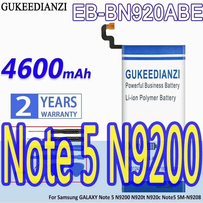 High Capacity GUKEEDIANZI Battery EB-BN920ABE 4600mAh For Samsung GALAXY Note 5 N9200 N920t N920c SM-N9208 Phone Batteries
High Capacity GUKEEDIANZI Battery EB-BN920ABE 4600mAh For Samsung GALAXY Note 5 N9200 N920t N920c SM-N9208 Phone Batteries