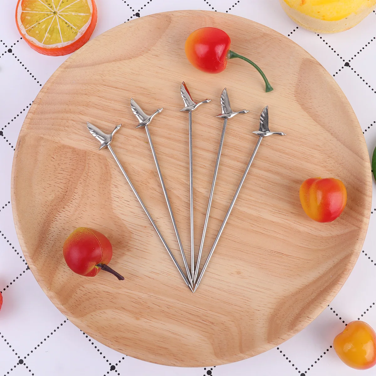 5 Pcs Cocktail Sign Fruit Picks for Party Salad Forks Reusable Animal Stainless Steel Child
5 Pcs Cocktail Sign Fruit Picks for Party Salad Forks Reusable Animal Stainless Steel Child