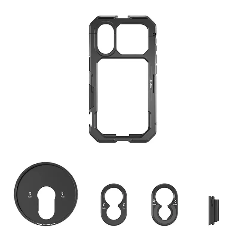 Новинка! Быстросъемный видеориг-стабилизатор для 17-мм камер с кольцом для фильтров 67 мм, задней панелью для объектива 17 мм и T-образным креплением
Новинка! Быстросъемный видеориг-стабилизатор для 17-мм камер с кольцом для фильтров 67 мм, задней панелью для объектива 17 мм и T-образным креплением