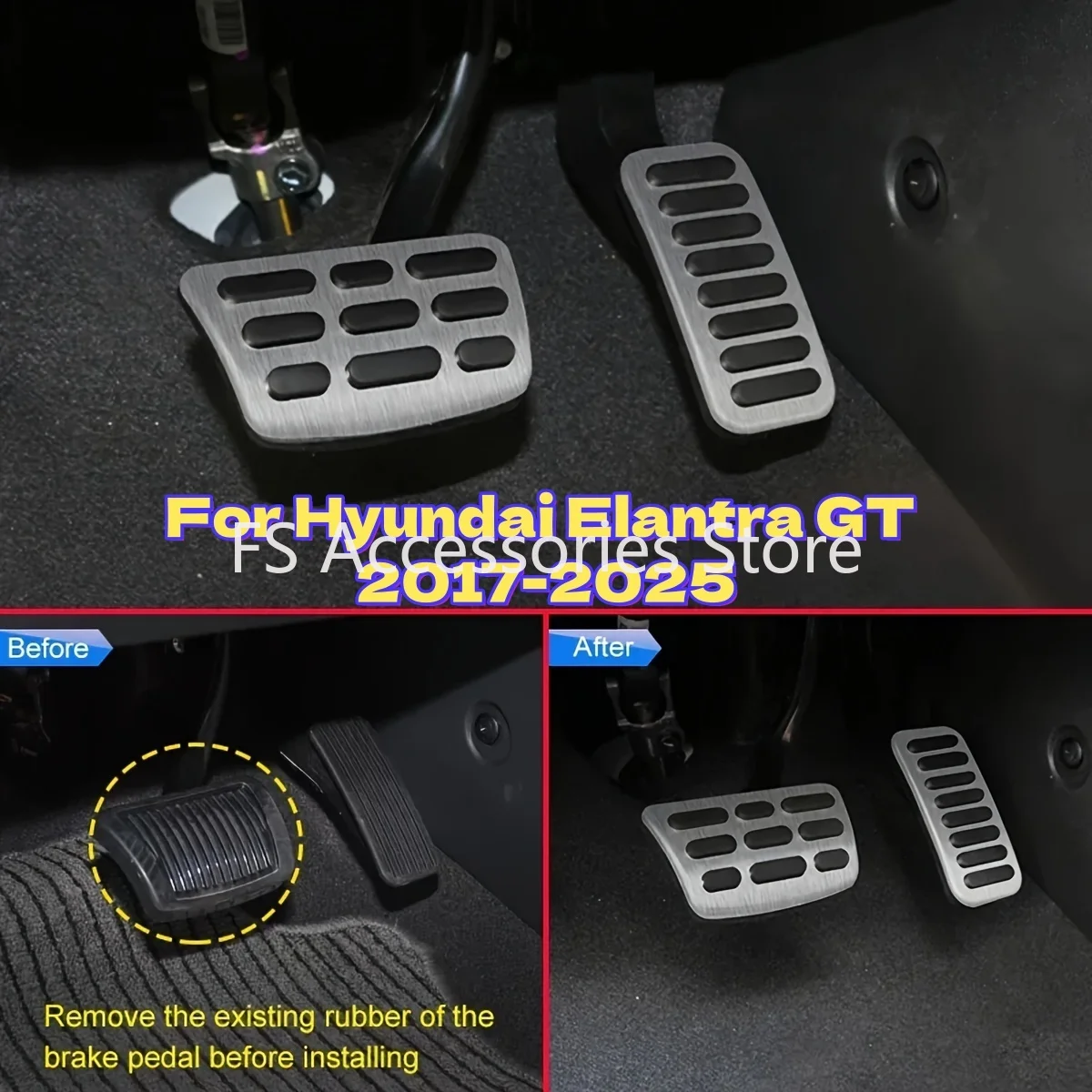 Automatic No Drill Brake Gas Pedal Cover For Hyundai Elantra GT 2017 2018 2019 2020 2021 2022 2023 2024 2025
Automatic No Drill Brake Gas Pedal Cover For Hyundai Elantra GT 2017 2018 2019 2020 2021 2022 2023 2024 2025