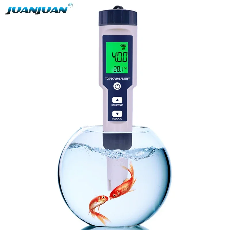 Newest 5 In 1 Tds Ec Ph Salinity Temp Meter Water Quality Tester Ph Meters for Measured Non-sea Salinity
Newest 5 In 1 Tds Ec Ph Salinity Temp Meter Water Quality Tester Ph Meters for Measured Non-sea Salinity
