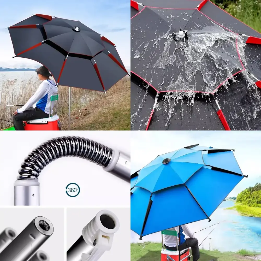 WAP01 2.0-2.2M Fishing Umbrella Parasol Double-Layer Sunshade Windproof Waterproof Outdoor Camping Stand Umbrella With
WAP01 2.0-2.2M Fishing Umbrella Parasol Double-Layer Sunshade Windproof Waterproof Outdoor Camping Stand Umbrella With
