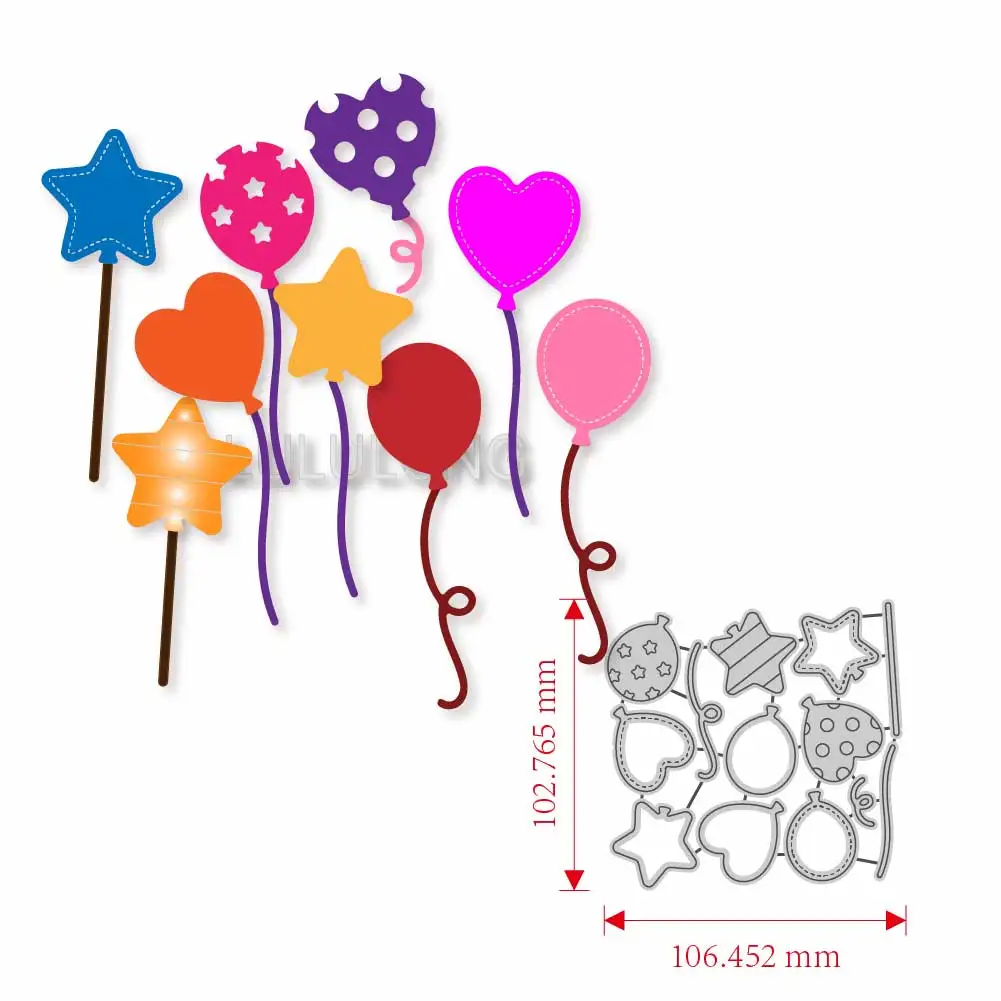 Balloon Metal Cutting Dies Scrapbooking Album Embossing Folders Card Making Paper Craft Mold Etching Puching Knife
Balloon Metal Cutting Dies Scrapbooking Album Embossing Folders Card Making Paper Craft Mold Etching Puching Knife