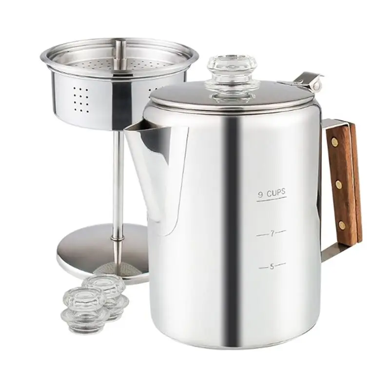 HOT Coffee Percolators Stovetop For Camping Stainless Steel Coffee Maker Camping Outdoors 9 Cup~Jul.
HOT Coffee Percolators Stovetop For Camping Stainless Steel Coffee Maker Camping Outdoors 9 Cup~Jul.