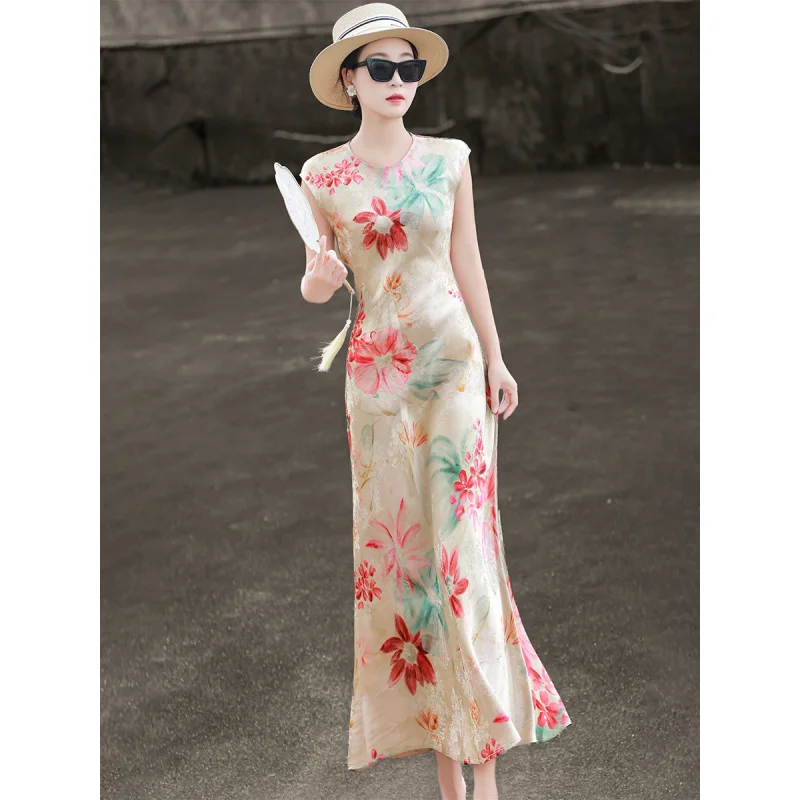 MEXCOCO 2026Summer new style elegant Chinese retro round-neck printed sleeveless dress
MEXCOCO 2026Summer new style elegant Chinese retro round-neck printed sleeveless dress