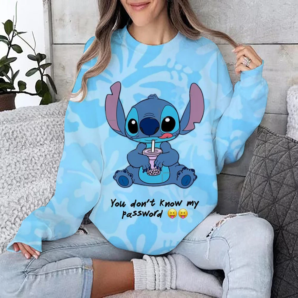 Толстовка с принтом Disney Stitch для мужчин/женщин, весенне-осенний пуловер с круглым вырезом, корейская свободная одежда, ретро Harajuku
Толстовка с принтом Disney Stitch для мужчин/женщин, весенне-осенний пуловер с круглым вырезом, корейская свободная одежда, ретро Harajuku