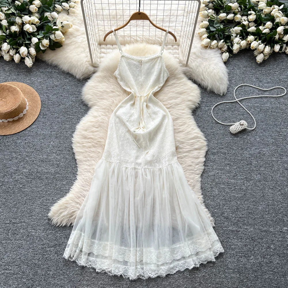 Sexy mesh Retro dress Chic Casual Beach Vacation Slip Dress Women Summer Vestidos ceremony dresses
Sexy mesh Retro dress Chic Casual Beach Vacation Slip Dress Women Summer Vestidos ceremony dresses