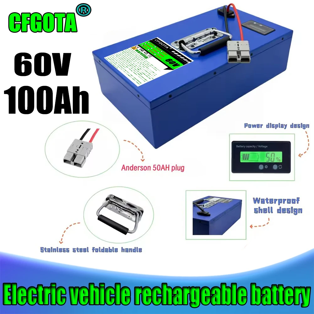 Brand new iron box 60V100AH, 40AHBMS, rechargeable lithium battery, suitable for 2000W high-power applications
Brand new iron box 60V100AH, 40AHBMS, rechargeable lithium battery, suitable for 2000W high-power applications