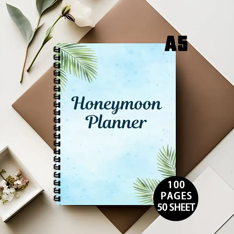 A5 Honeymoon Planner Notebook, Wedding Planning & Anniversary Journal for Newlyweds, Daily Love Record & Sweet Memories Keepsake
A5 Honeymoon Planner Notebook, Wedding Planning & Anniversary Journal for Newlyweds, Daily Love Record & Sweet Memories Keepsake