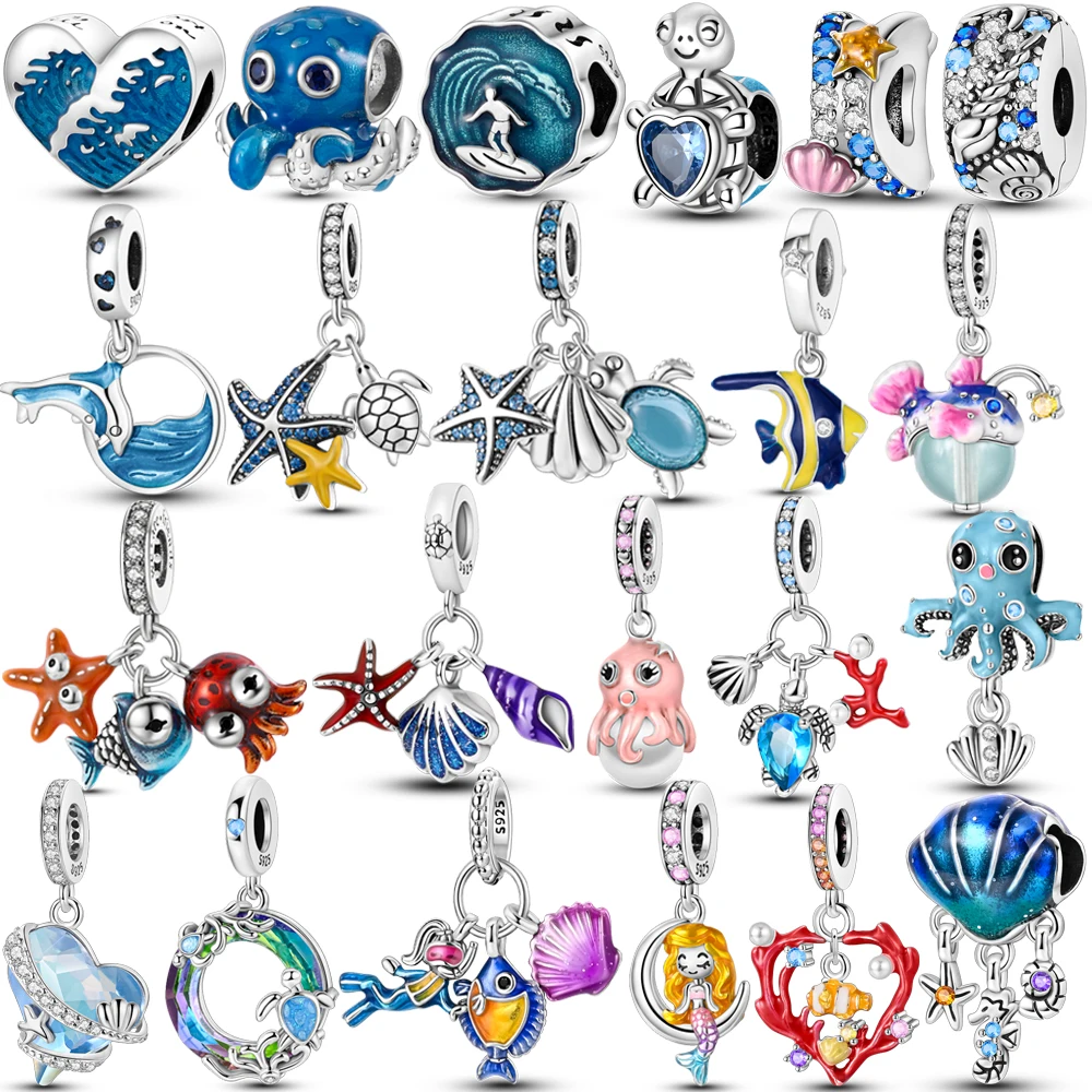 2025 Океанские подвески из стерлингового серебра 925 пробы, морская звезда, раковина, осьминог, морская черепаха, рыба, бусины, подходят для браслета, ожерелья, женские ювелирные изделия своими руками
2025 Океанские подвески из стерлингового серебра 925 пробы, морская звезда, раковина, осьминог, морская черепаха, рыба, бусины, подходят для браслета, ожерелья, женские ювелирные изделия своими руками