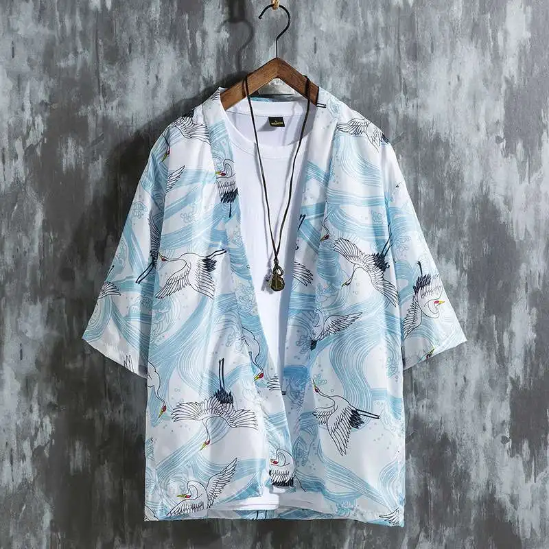 Summer New Men's Loose Thin Cardigan Jaet Sunscreen Large Five-Quarter Sve Casual irt Thin Model FS262 A076-
Summer New Men's Loose Thin Cardigan Jaet Sunscreen Large Five-Quarter Sve Casual irt Thin Model FS262 A076-