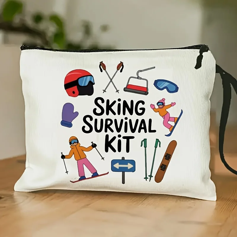 Ski-Themed Makeup & Toiletry Organizer Bag With Wristband Compatible For - Lightweight Zippered Cosmetic Case Foldable Travel O
Ski-Themed Makeup & Toiletry Organizer Bag With Wristband Compatible For - Lightweight Zippered Cosmetic Case Foldable Travel O