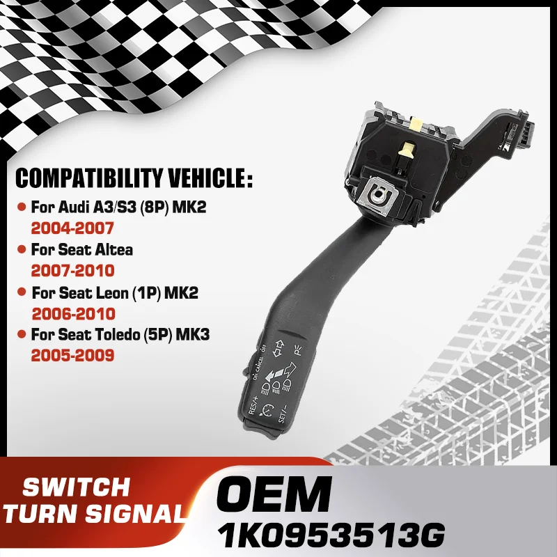 Turn Signal Multi Function Combination Switch For Audi A3 S3 8P MK2 Seat Altea Seat Leon 1P MK2 Seat Toledo 5P MK3 1K0953513G
Turn Signal Multi Function Combination Switch For Audi A3 S3 8P MK2 Seat Altea Seat Leon 1P MK2 Seat Toledo 5P MK3 1K0953513G