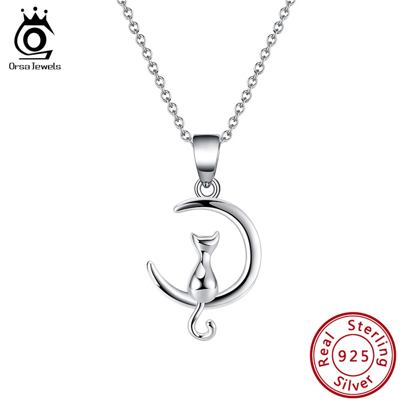 ORSA JEWELS 925 Sterling Silver Cat Pendant Necklace Cute Animal Cat Shape Choker Clavicle Chain Jewelry Daily Design Gift SN271
ORSA JEWELS 925 Sterling Silver Cat Pendant Necklace Cute Animal Cat Shape Choker Clavicle Chain Jewelry Daily Design Gift SN271