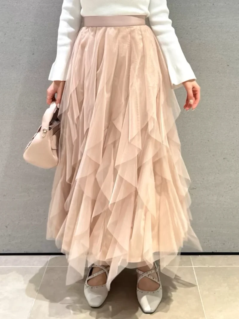 Japan Style Chic Sweet Mesh Skirts High Waist Multilayer Splicing Irregular Gauze Skirt Summer Temperament A-line Faldas Mujer
Japan Style Chic Sweet Mesh Skirts High Waist Multilayer Splicing Irregular Gauze Skirt Summer Temperament A-line Faldas Mujer