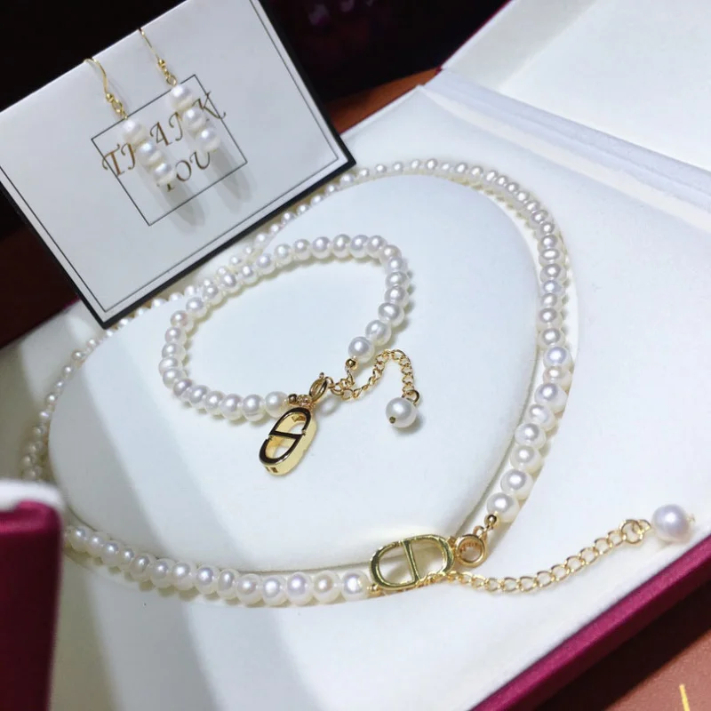 CDNatural Freshwater Pearl Necklace Set for Women Versatile6-7mUnique Designer Fashion Personality Trendy Accessories
CDNatural Freshwater Pearl Necklace Set for Women Versatile6-7mUnique Designer Fashion Personality Trendy Accessories