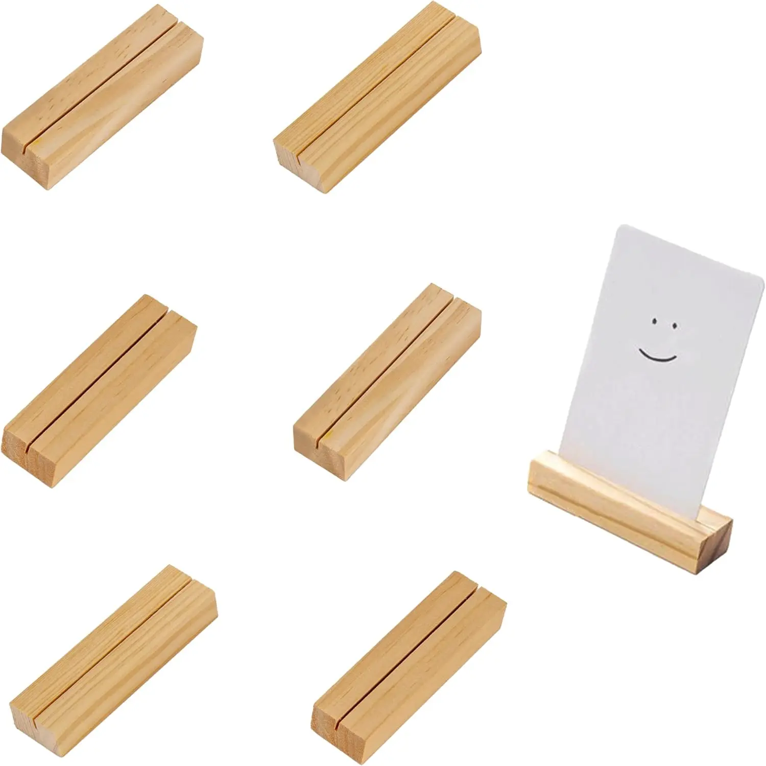 6 Pcs Wood Place Card Holders, Table Number Stands for Acrylic Signs, Wedding Ceremony Home Party Decoration
6 Pcs Wood Place Card Holders, Table Number Stands for Acrylic Signs, Wedding Ceremony Home Party Decoration