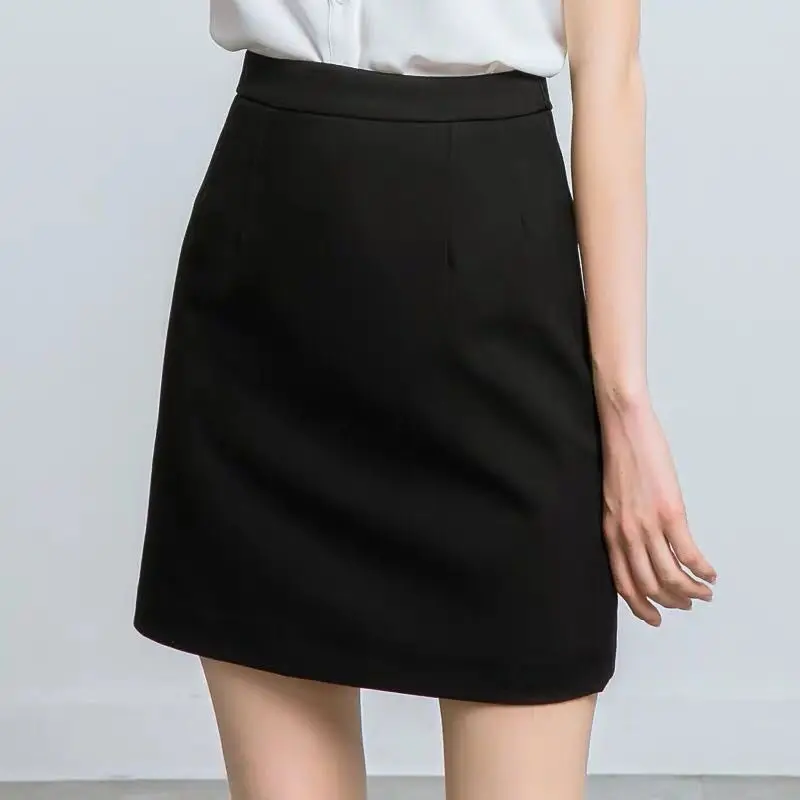 Spring Summer New Korean Female High Waist Thin Waist Thin Fashion A -line Professional Skirt Black Workers Short Skirt
Spring Summer New Korean Female High Waist Thin Waist Thin Fashion A -line Professional Skirt Black Workers Short Skirt