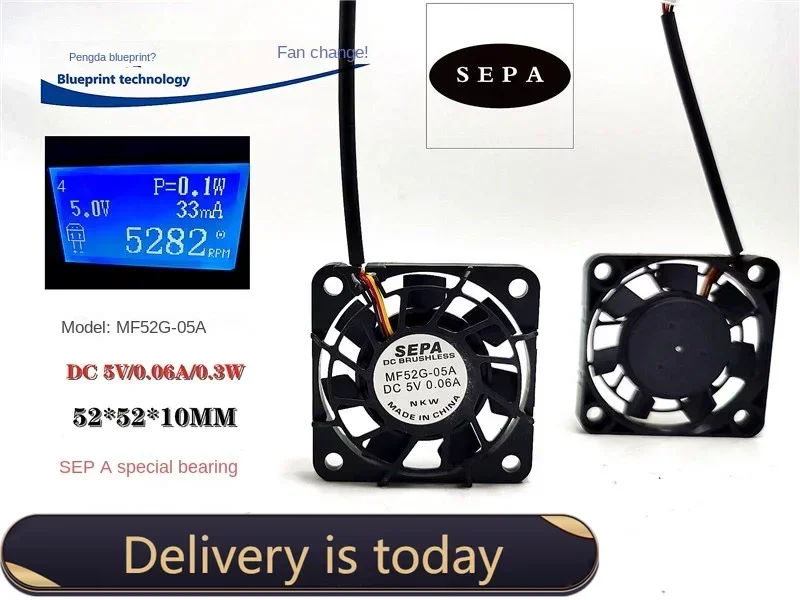 Новый Mute SEPA Mf52g-05a 5210 5v0. 06A Измерение скорости 5,2 см Вентилятор вытяжного охлаждения 52*52*10 мм
Новый Mute SEPA Mf52g-05a 5210 5v0. 06A Измерение скорости 5,2 см Вентилятор вытяжного охлаждения 52*52*10 мм