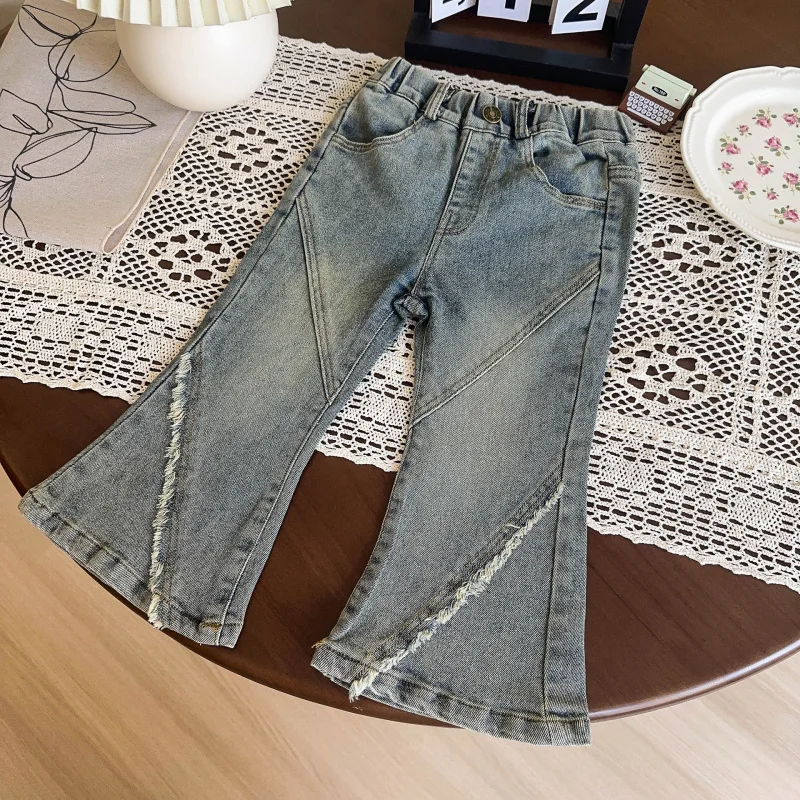 Children's Jeans New Spring and Autumn Girls' Fashion Stylish Little Girl Straight Wide-Leg Jeans Long Pants
Children's Jeans New Spring and Autumn Girls' Fashion Stylish Little Girl Straight Wide-Leg Jeans Long Pants