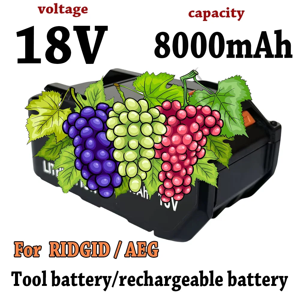 18V 8.0AH For RIDGID AEG R840087 Lithium-Ion Battery R840085 L1815R L1850R L1830R R840083 Series Cordless Power Tool
18V 8.0AH For RIDGID AEG R840087 Lithium-Ion Battery R840085 L1815R L1850R L1830R R840083 Series Cordless Power Tool