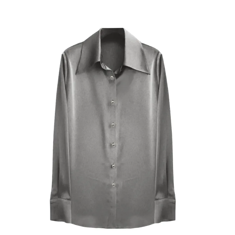 Satin Finish Shirts Blouses Women Clothing Casual Top Long Sleeve Button Elegant Shirts Leisure Solid Blouses Women Top
Satin Finish Shirts Blouses Women Clothing Casual Top Long Sleeve Button Elegant Shirts Leisure Solid Blouses Women Top