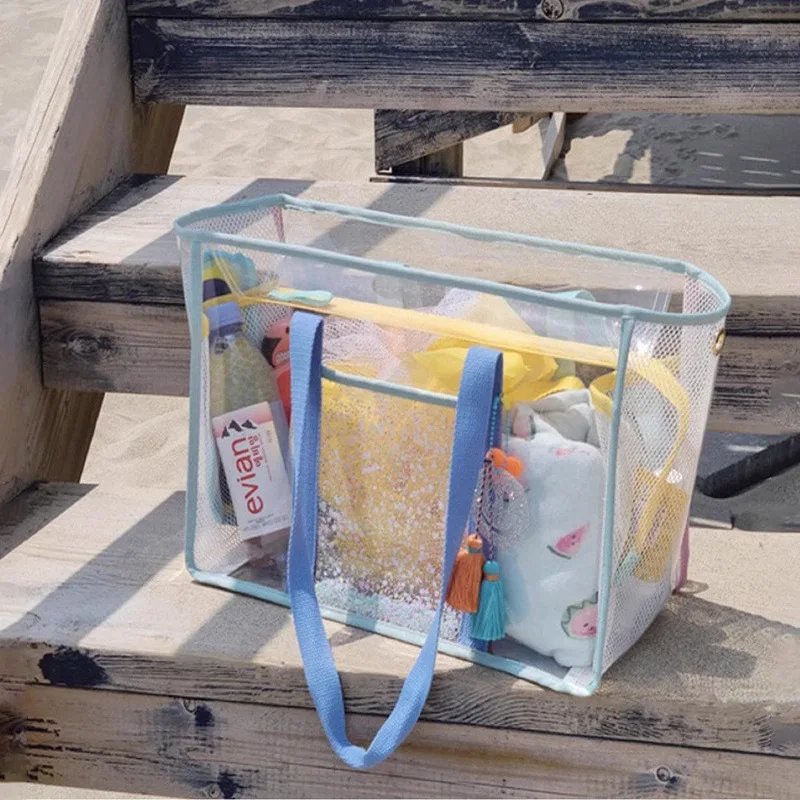 Simple Pvc Swimming Storage Bag Cream Color Large Capacity Transparent Waterproof Beach Bag Single Shoulder Beach Wash Bag
Simple Pvc Swimming Storage Bag Cream Color Large Capacity Transparent Waterproof Beach Bag Single Shoulder Beach Wash Bag