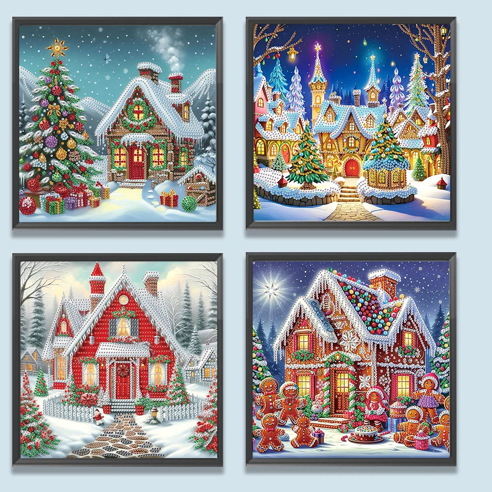 4pcs 5D DIY Partial Special Shaped Drill Xmas House Diamond Painting Kit30x30cm
4pcs 5D DIY Partial Special Shaped Drill Xmas House Diamond Painting Kit30x30cm