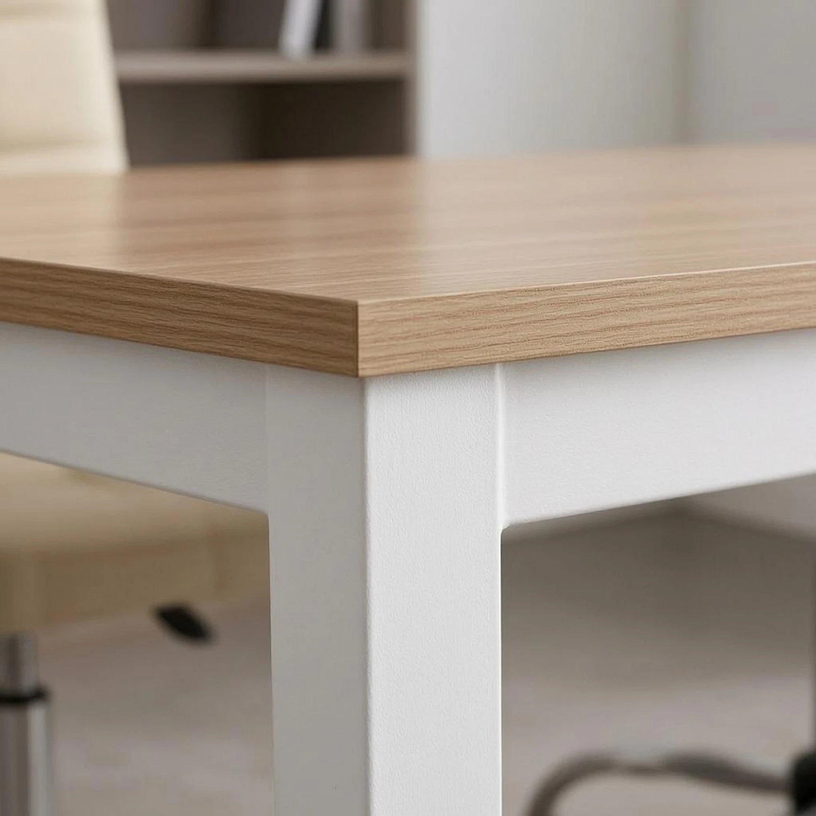 Home Office Desk White Frame Computer Desk Sturdy Minimalist Style for Study
Home Office Desk White Frame Computer Desk Sturdy Minimalist Style for Study