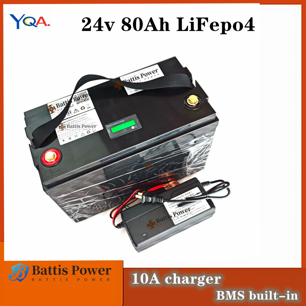 24v 80Ah LiFepo4 lithium Battery Pack Deep Cycle 2000 times for solar system inverter RV motorhome boat+10A charger
24v 80Ah LiFepo4 lithium Battery Pack Deep Cycle 2000 times for solar system inverter RV motorhome boat+10A charger
