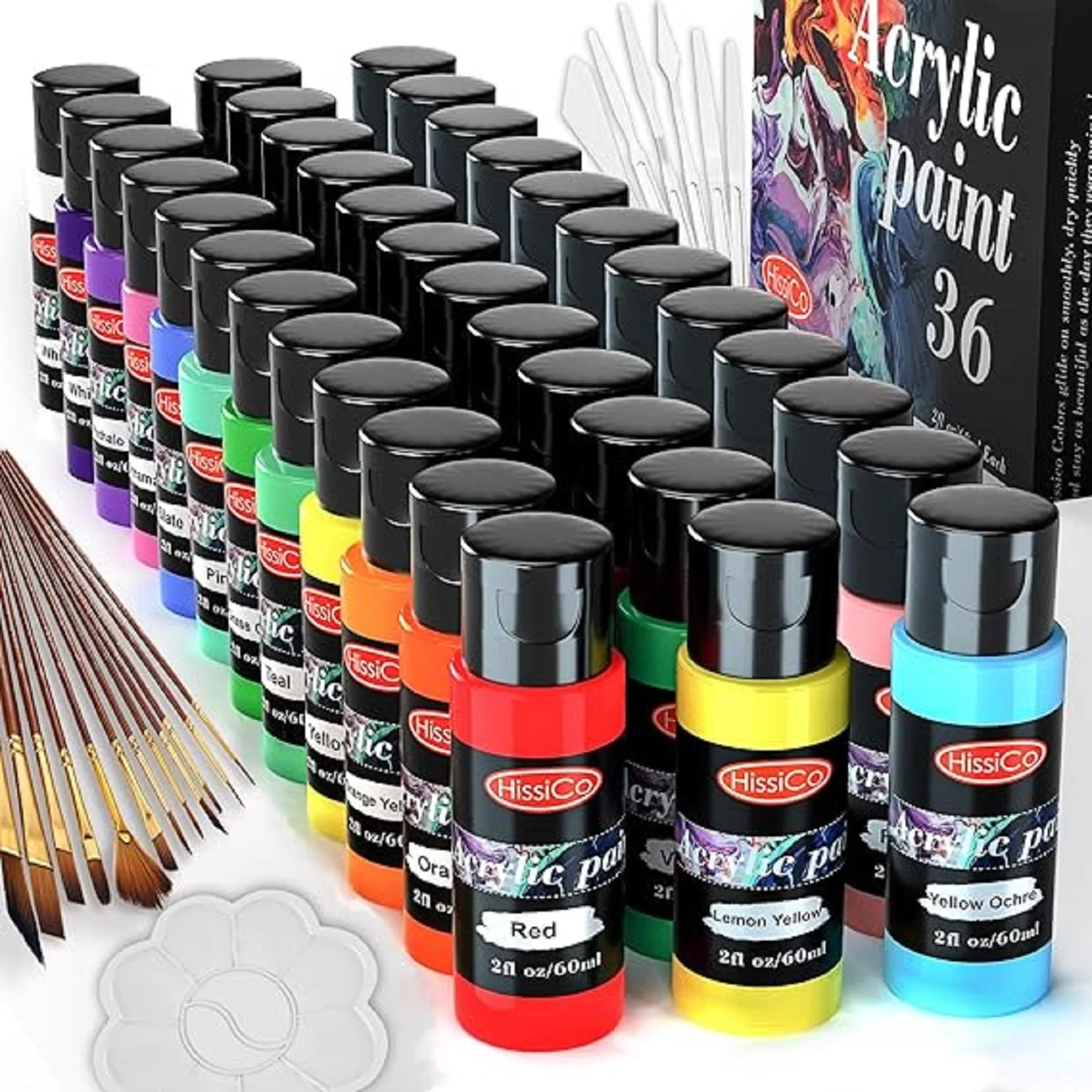 Makeasy Acrylic Paint Set of 36 Colors Bottles Non Toxic No Fading Rich Pigment for Kids Adults Artists Canvas Craft Paintin
Makeasy Acrylic Paint Set of 36 Colors Bottles Non Toxic No Fading Rich Pigment for Kids Adults Artists Canvas Craft Paintin