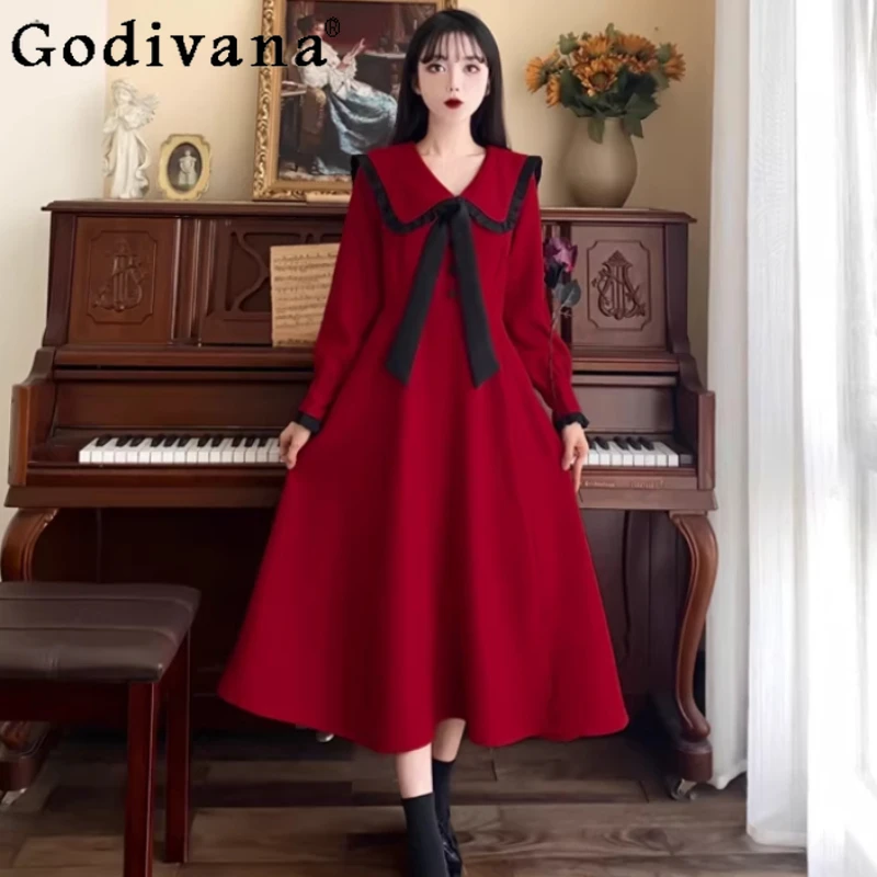 Платье женское весенне-осеннее большого размера с воротником «Питер Пэн», длинным рукавом, модное, с завышенной талией, А-силуэт, омолаживающее, в студенческом стиле
Платье женское весенне-осеннее большого размера с воротником «Питер Пэн», длинным рукавом, модное, с завышенной талией, А-силуэт, омолаживающее, в студенческом стиле