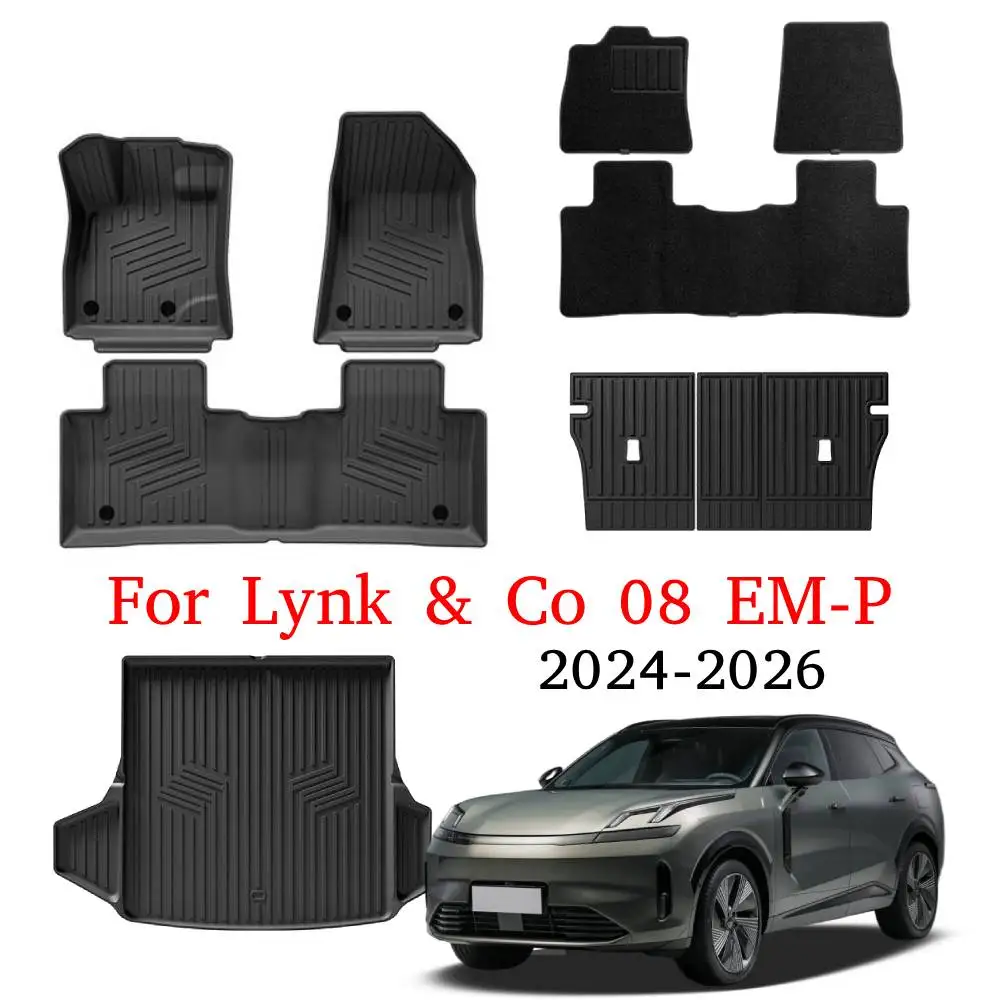 For Lynk & Co 08 EM-P/PHEV 2024-2026 TPE 3D Floor Mats All Weather Front Rear Cargo Liner Trunk Mat Waterproof Anti-Slip LHD
For Lynk & Co 08 EM-P/PHEV 2024-2026 TPE 3D Floor Mats All Weather Front Rear Cargo Liner Trunk Mat Waterproof Anti-Slip LHD