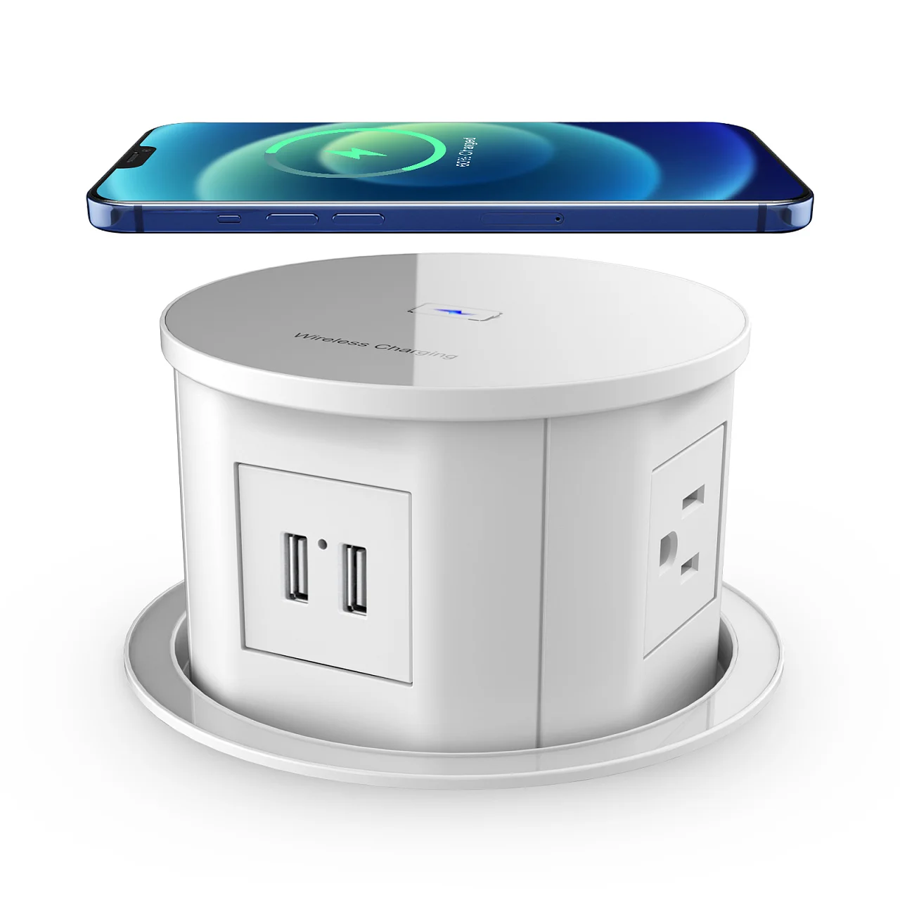 Motorized electric kitchen worktop desktop power socket pop up socket with wireless charge
Motorized electric kitchen worktop desktop power socket pop up socket with wireless charge