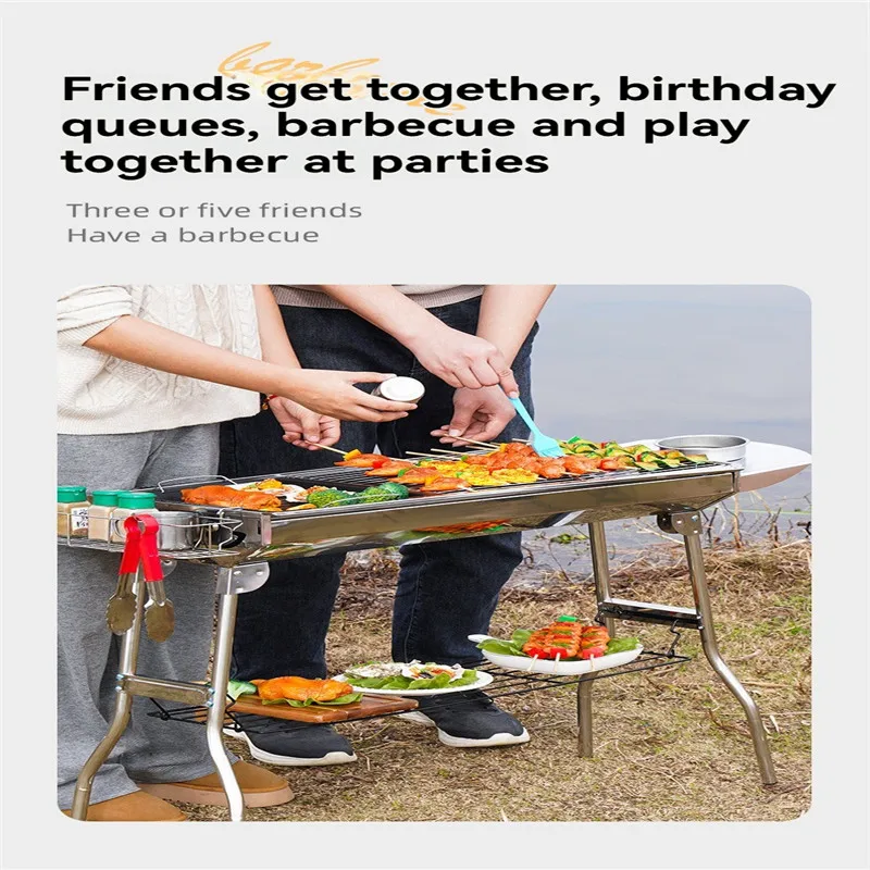 Portable Folding Stainless Steel Charcoal BBQ Grill Outdoor Carbon Barbecue Cooking Grill for Picnic Camping
Portable Folding Stainless Steel Charcoal BBQ Grill Outdoor Carbon Barbecue Cooking Grill for Picnic Camping