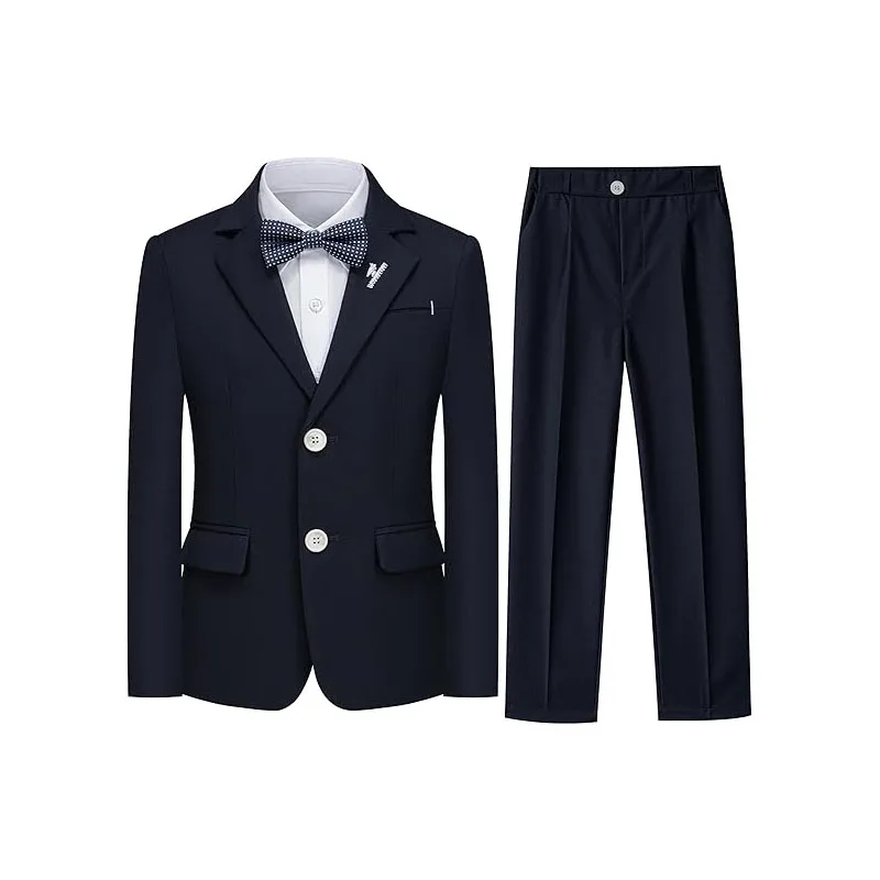 Prince Boys Dark Blue 4Pieces/Set Jacket Vest Pants Bowtie Photograph Suit School Kids Birthday Dress Children Wedding Custome
Prince Boys Dark Blue 4Pieces/Set Jacket Vest Pants Bowtie Photograph Suit School Kids Birthday Dress Children Wedding Custome