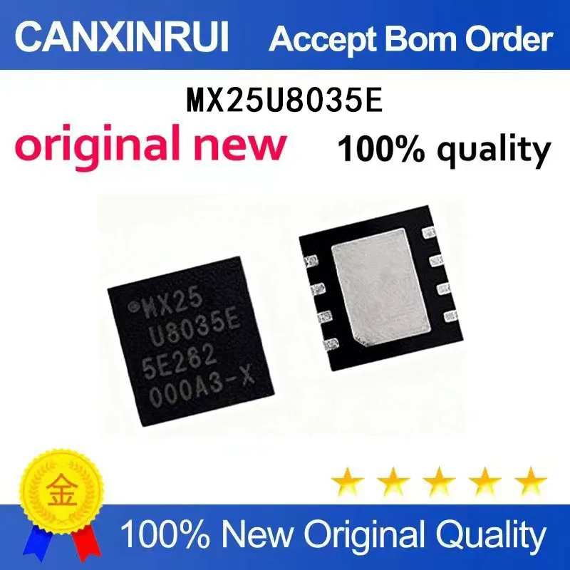 (5-100 Pieces) Brand new original MX25U8035EZUI-10G MX25U8035E QFN8 chip IC
(5-100 Pieces) Brand new original MX25U8035EZUI-10G MX25U8035E QFN8 chip IC