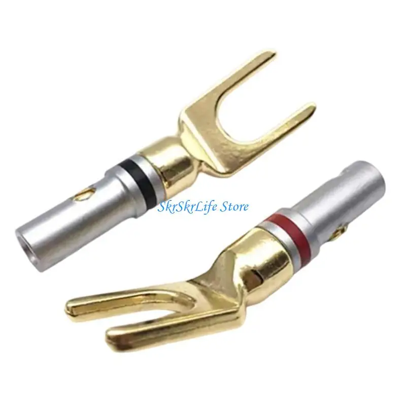 E65E Auditory Speaker Connector Gold Plated 4mm Banana Fork Y Spade Plugs Excellent
E65E Auditory Speaker Connector Gold Plated 4mm Banana Fork Y Spade Plugs Excellent
