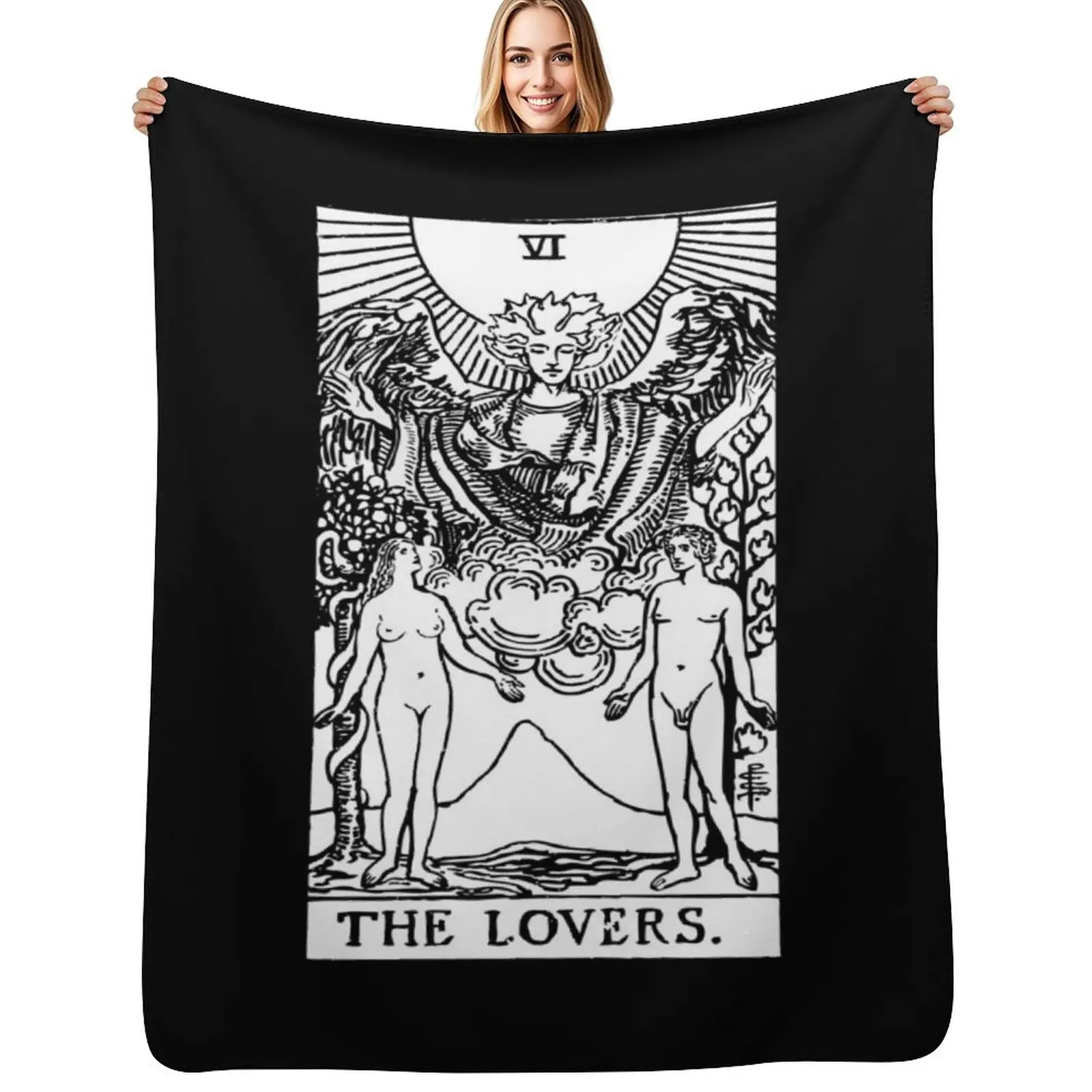 Tarot Card : The Lovers black & white Throw Blanket funny gift For Sofa Thin Kid'S Plaid Blankets
Tarot Card : The Lovers black & white Throw Blanket funny gift For Sofa Thin Kid'S Plaid Blankets
