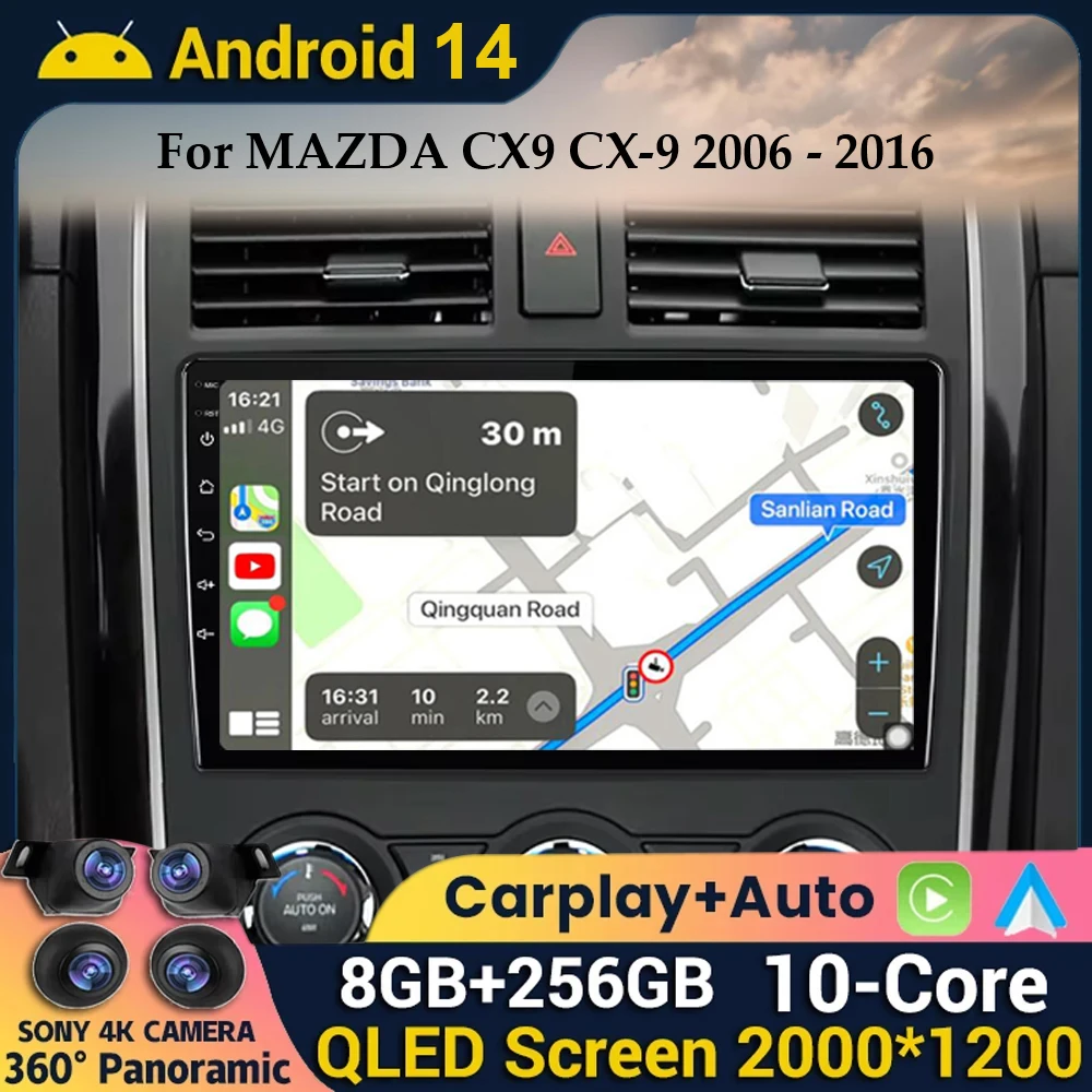 Автомагнитола на Android 14 для Mazda CX9 2006 -2016, автомобильное радио, мультимедийный стерео видеоплеер, навигация GPS BT WIFI No 2 Din DVD
Автомагнитола на Android 14 для Mazda CX9 2006 -2016, автомобильное радио, мультимедийный стерео видеоплеер, навигация GPS BT WIFI No 2 Din DVD